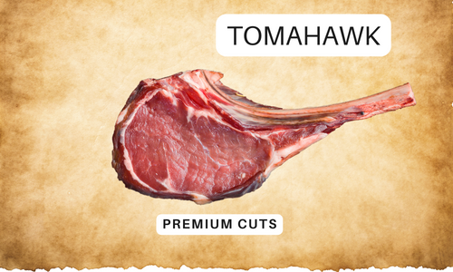 Daging Tomahawk, premium cuts, daging sapi